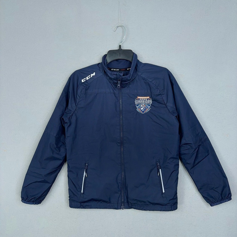 CCM Jacket Youth Large Blue Greenville Road Warriors Hockey Warm Up Sporty